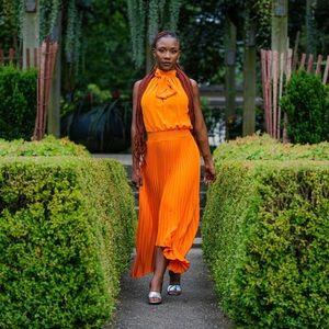 Orange Karl Largerfeld dress